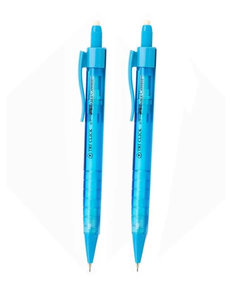 Faber Castell Tri Click Versatil 0.7mm 2 li Mavi Set ürün görseli 1
