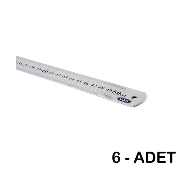 Mas 2350 Çelik Cetvel 50cm - 6 Adet ürün görseli 1