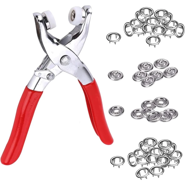 Metal Çıtçıtlı Düğme Pensesi ve Düğmesi (25 Set) ürün görseli 1