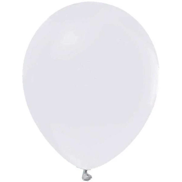 Helyuma Uyumlu Balon Beyaz 12 inch 5 Adet ürün görseli 1