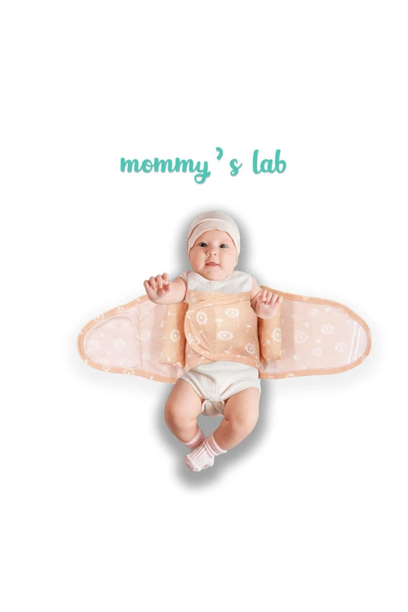 Mommyslab 0-4 Ay Yeni Sezon Desenli Renkli %100 Pamuk Cırtlı Hazır Kuşak Kundak - Kundak Kemer Yarım Kundak ürün görseli 1