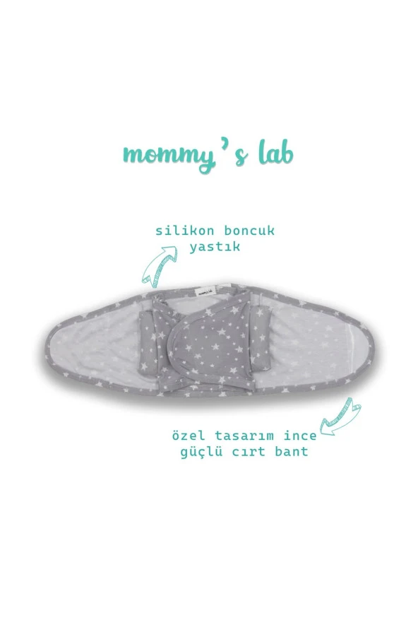 Mommyslab 0-4 Ay Yeni Sezon Desenli Renkli %100 Pamuk Hazır Kuşak Kundak Kemer Yarım Kundak ürün görseli 1