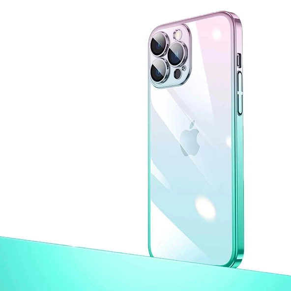 iPhone 14 Pro Uyumlu  Uyumlu KılıfParlak Renk Geçişli Kamera Korumalı Senkron Kapak ürün görseli 1