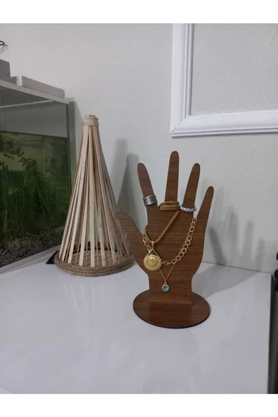 Takı Standı Organizatör El Motifli Lazer Kesim Mdf ürün görseli 1