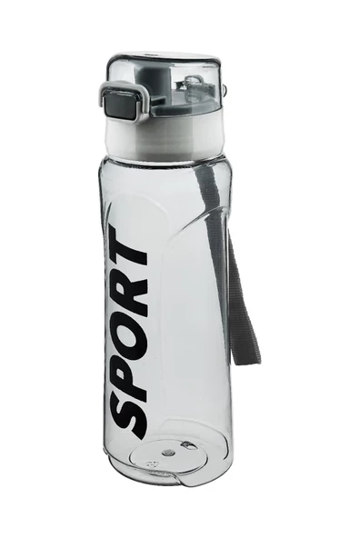 Kilitli Kapaklı Taşıma İpli Exclusive Kalite BPA Free Okul ve Sporcu Suluk Matara - SİYAH ürün görseli 1