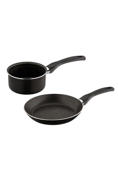 Ragnar 2'li Granit Kaplama Tava Seti - 12 Cm Sos Tavası 20 Cm Omlet Tava Seti ürün görseli 1