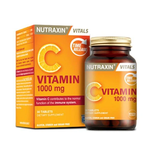 Nutraxin C Vitamini 1000 Mg Zaman Salınımlı 30 Tablet-SKT:02/2029 ürün görseli 1