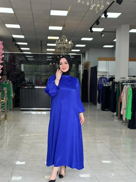Lale Elbise Saks Mavisi ürün görseli 1