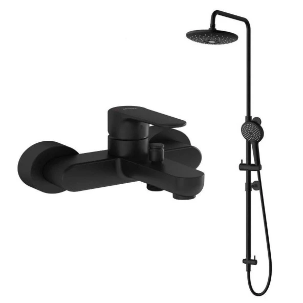 Artema Root Round Banyo Batarya VitrA Joy 3C Mat Siyah Tepe Duş Seti A4579836 ürün görseli 1