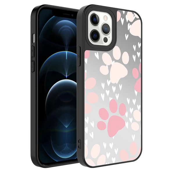 iPhone 12 Pro Max Uyumlu  Uyumlu KılıfAynalı Desenli Kamera Korumalı Parlak Mirror Kapak ürün görseli 1