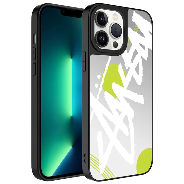 iPhone 13 Pro Uyumlu  Uyumlu KılıfAynalı Desenli Kamera Korumalı Parlak Mirror Kapak ürün görseli 1