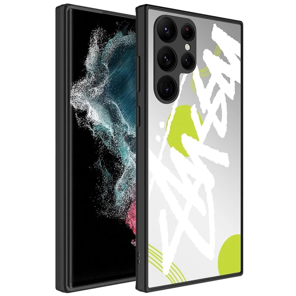 S22 Ultra Uyumlu  Uyumlu KılıfAynalı Desenli Kamera Korumalı Parlak Mirror Kapak ürün görseli 1
