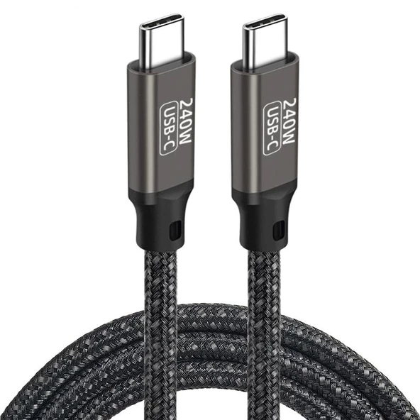 QG02 Type-C to Type-C PD3.1 Data Kablosu 240W 480Mbps 1.5 Metre ürün görseli 1