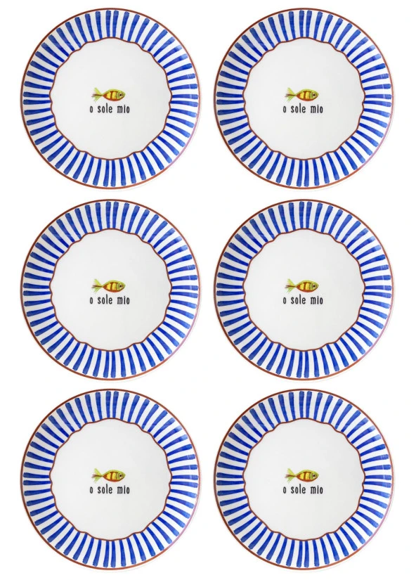 The Mia Fish Servis Tabağı 6lı Set 26 cm ürün görseli 1