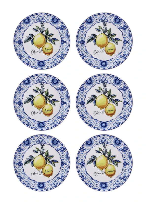 The Mia Odore Di Limone Pasta Tabağı 6lı Set 19 cm ODL0001 ürün görseli 1