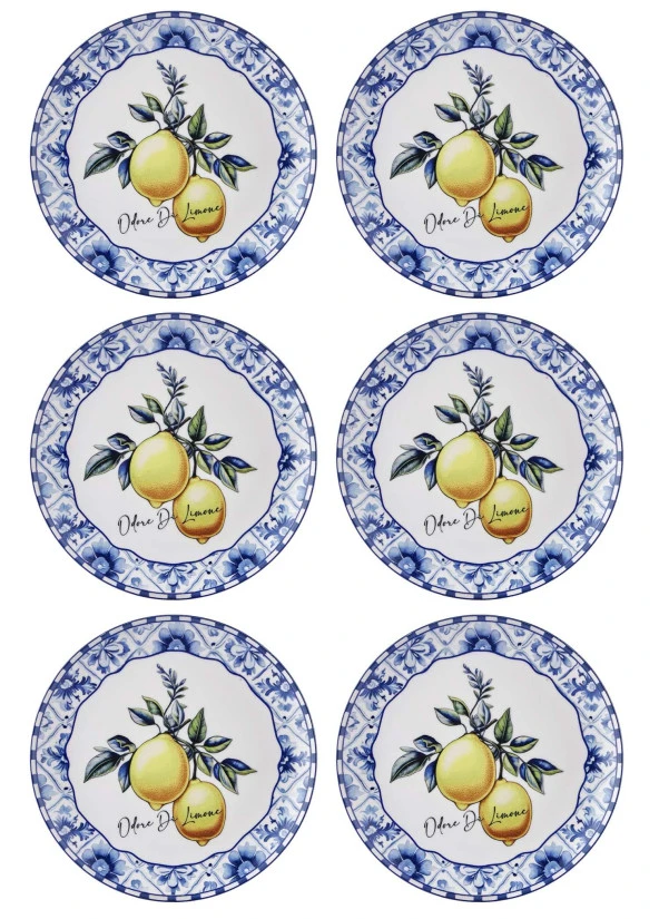 The Mia Odore Di Limone Servis Tabağı 6lı Set 26 cm ODL003 ürün görseli 1