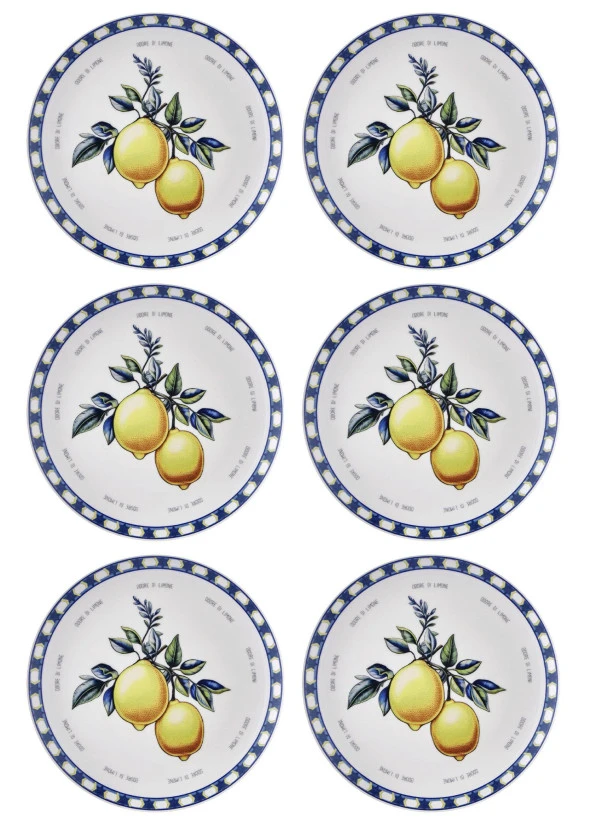 The Mia Odore Di Limone Servis Tabağı 6lı Set 26 cm ODL004 ürün görseli 1