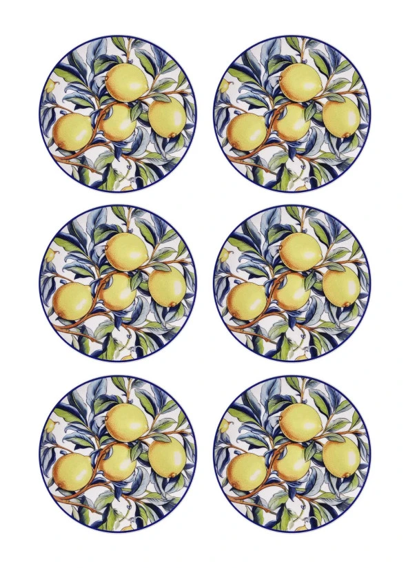 The Mia Odore Di Limone Pasta Tabağı 6lı Set 19 cm ODL0002 ürün görseli 1