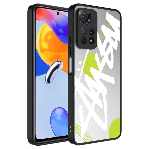 Xiaomi Redmi Note 11 Pro 5G  Uyumlu KılıfAynalı Desenli Kamera Korumalı Parlak Mirror Kapak ürün görseli 1