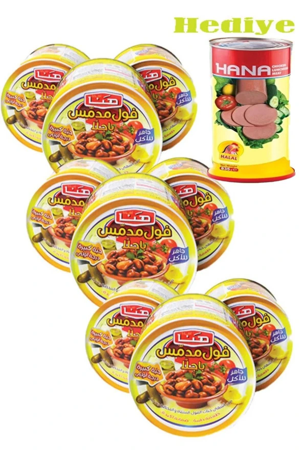 HANA Bakla Konservesi 400 Gr X 9 Adet+ Hana Salam 835Gr Hediye ürün görseli 1