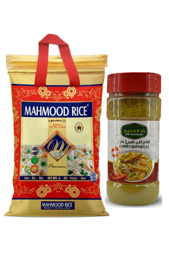 MAHMOOD RICE Basmati Pirinç 4 Kg + Zad Alkhaleej Acı Köri Baharatı 200 Gr ürün görseli 1
