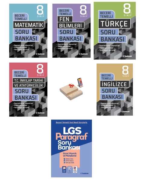 LGS 8. Sınıf Beceri Temelli Soru Bankası Tüm Dersler 6lı Set ürün görseli 1