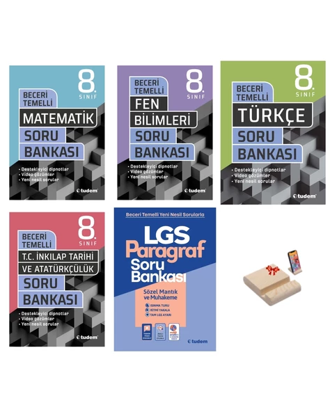 LGS 8. Sınıf Beceri Temelli Soru Bankası Matematik Fen Türkçe İnkılap ve Paragraf 5li Set ürün görseli 1
