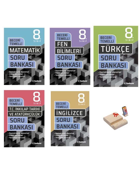 LGS 8. Sınıf Beceri Temelli Soru Bankası Matematik Fen Türkçe İnkılap ve İngilizce 5li Set ürün görseli 1