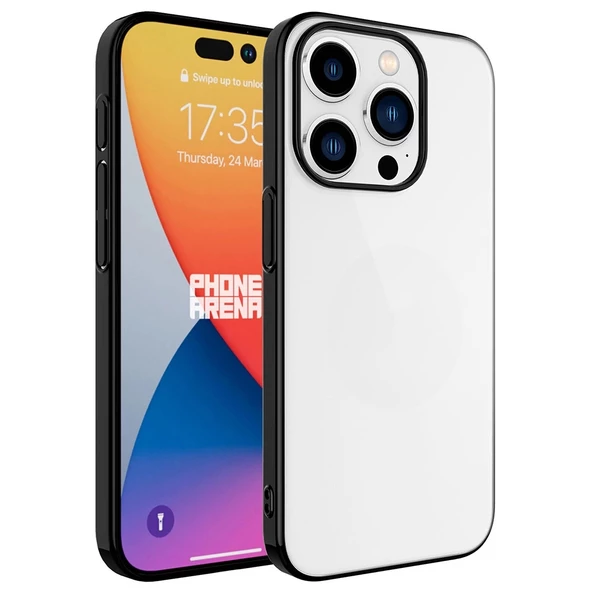 iPhone 15 Pro  Uyumlu KılıfSert PC Renkli Çerçeveli Riksos Kapak ürün görseli 1