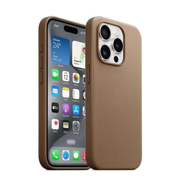 iPhone 15 Pro  Uyumlu KılıfMagsafe Şarj Özellikli Mikro Fiber Optimal Kapak ürün görseli 1