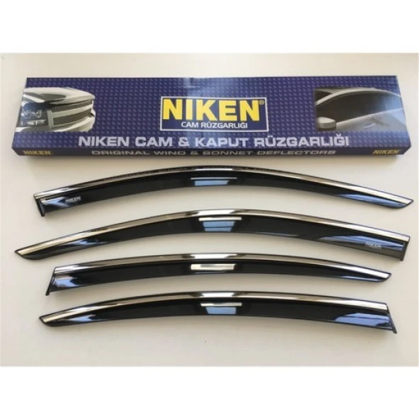 Chevrolet Cruze Sedan  2008 ve Sonrası Uyumlu   Kromlu Cam Rüzgarlığı 4'lü ürün görseli 1