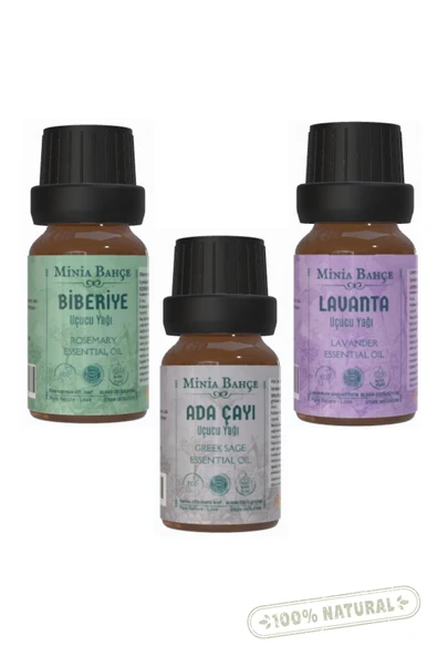 Ada Çayı Yağı 10 Ml - Biberiye Yağı 10 Ml - Lavanta Yağı 10 Ml ürün görseli 1