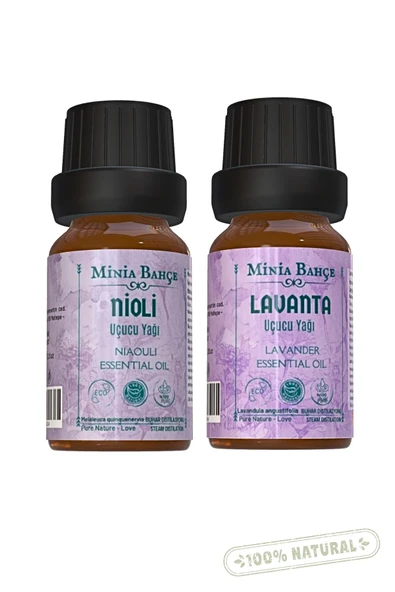 Nioli Uçucu Yağı (Niaouli) & Lavanta Uçucu Yağı | %100 Saf Doğal Yağ Seti - 10 ml x 2 ürün görseli 1