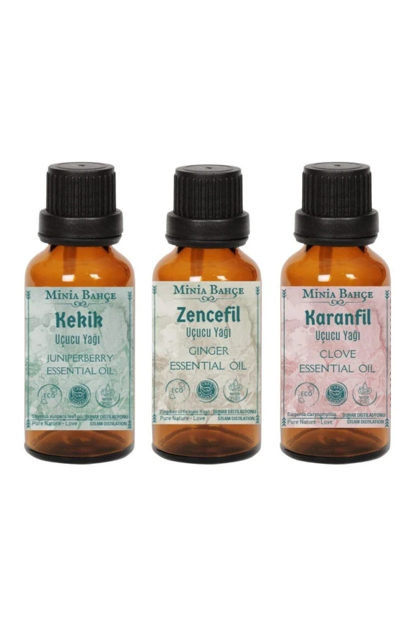 Kekik Yağı 10ml, Zencefil Yağı 10ml, Karanfil Yağı 10ml, %100saf ürün görseli 1