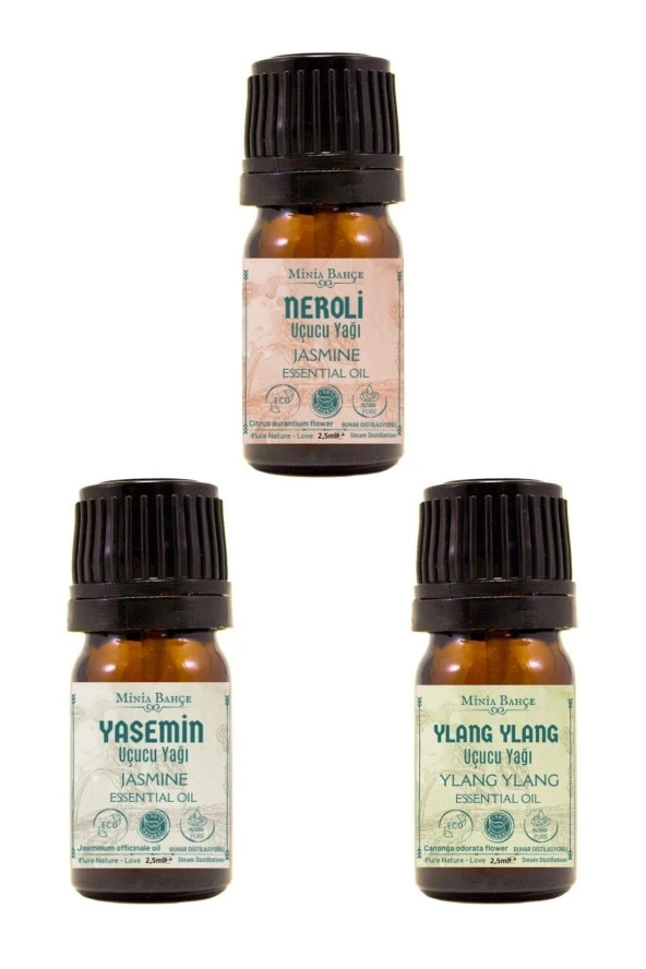 Yasemin Yağı, Portakal Çiçeği (neroli) Yağı, Ylang Ylang Yağı, 2,5'ar Ml ürün görseli 1