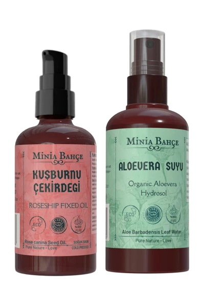 100ml Kuşburnu Çekirdeği Yağı ve 150ml Organik Aloe Vera Suyu: Doğal Cilt ve Vücut Bakımının İkilisi ürün görseli 1