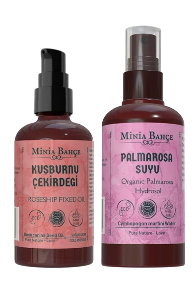 100ml Kuşburnu Çekirdeği Yağı ve 150ml Palmarosa Suyu: Doğal Cilt Bakımının Güçlü İkilisi ürün görseli 1