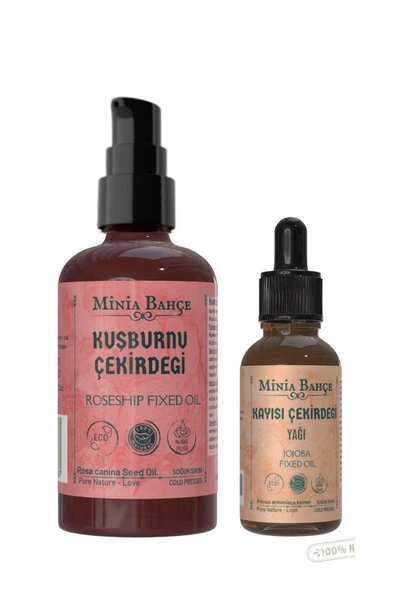 100ml Kuşburnu Çekirdeği Yağı ve 30ml Kayısı Çekirdeği Yağı: Doğal Cilt Bakımının İki Vazgeçilmez Yağı ürün görseli 1