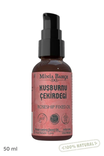 Soğuk Sıkım Kuşburnu Çekirdeği Yağı, 50 ml – %100 Saf Doğal Bakım Yağı ürün görseli 1