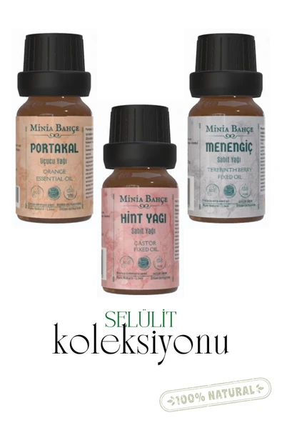 Menengiç (Bıttım) Yağı, Portakal Uçucu Yağı ve Hint Yağı (%100 Saf, 20ml x 3) ürün görseli 1