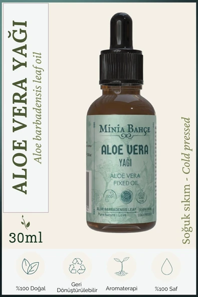 Aloe Vera Sabit Yağı 30ml | %100 Saf Doğal Cilt Bakım Yağı ürün görseli 1