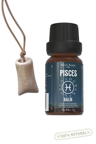 Balık Burcu - Pisces, Uçucu Yağ Karışımı, 10ml & Koku Hazneli Kolye ürün görseli 1
