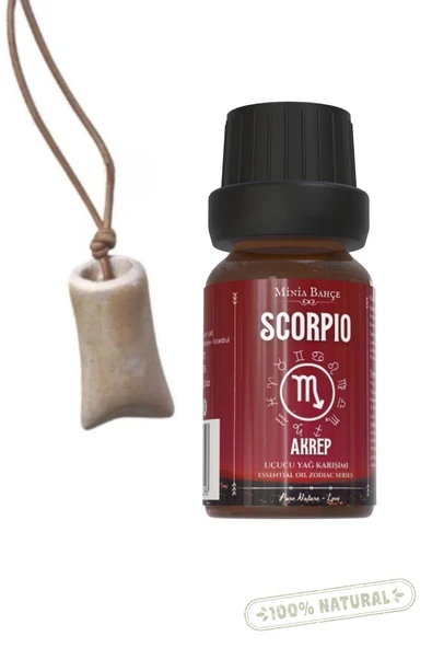 Akrep Burcu - Scorpio, Uçucu Yağ Karışımı, 10ml & Koku Hazneli Kolye02 ürün görseli 1