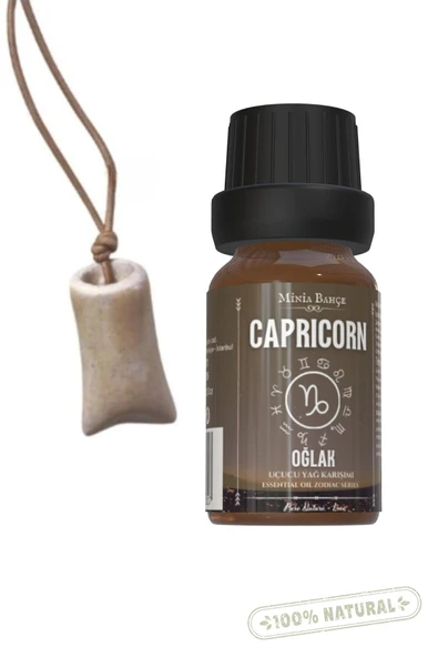 Oğlak Burcu - Capricorn, Uçucu Yağ Karışımı, 10ml & Koku Hazneli Kolye02 ürün görseli 1