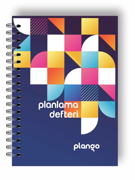 Renkli Şekiller Günlük Planlayıcı Defter - Ders Çalışma Planlayıcı Defteri - Planlama Defteri ürün görseli 1
