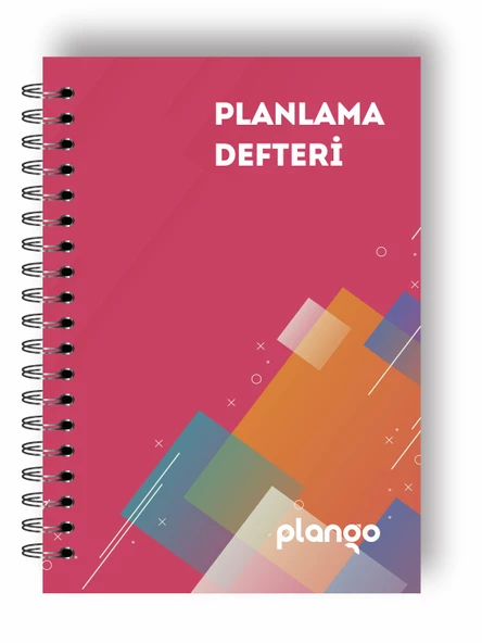 Kırmızı Kareler Günlük Planlayıcı Defter - Ders Çalışma Planlayıcı Defteri - Planlama Defteri ürün görseli 1