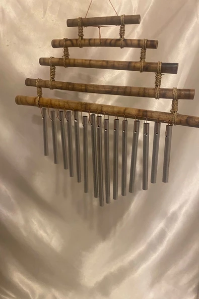 Deprem Zili Rüzgar Çanı Feng Sui Bambu ürün görseli 1