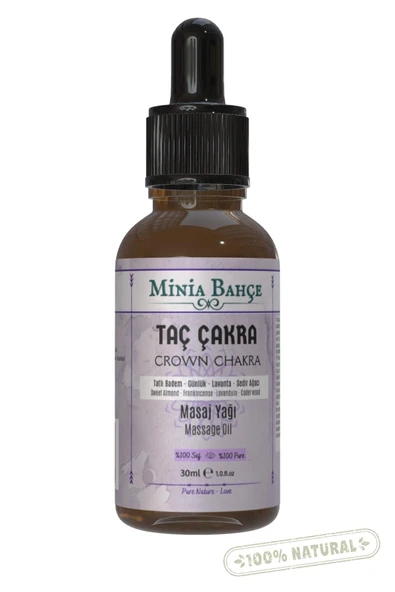Taç Çakra Masaj Yağı - Crown Chakra Oil, 30ml | %100 Saf ve Doğal ürün görseli 1