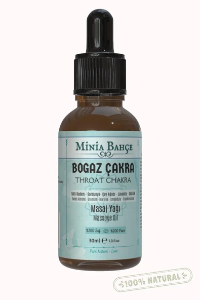 Boğaz Çakra Masaj Yağı - Throat Chakra Oil, 30ml | %100 Saf ve Doğal ürün görseli 1