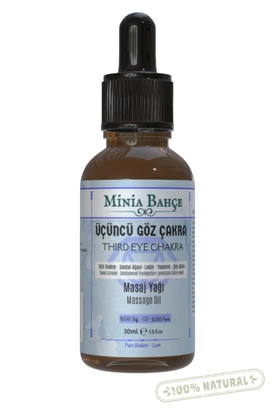 Üçüncü Göz Çakra Masaj Yağı - Third Eye Chakra Oil, 30ml | %100 Saf ve Doğal ürün görseli 1